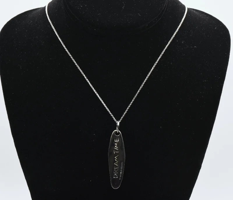 women’s necklaces -women’s necklaces -RLM Studio - Vintage Sterling Silver "Dream Time" Pendant Chain Necklace - 18"