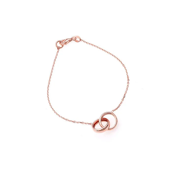 personalized bangle bracelets -vintage style necklaces for women -ROSE GOLD PLATED TOGETHER FOREVER BRACELET