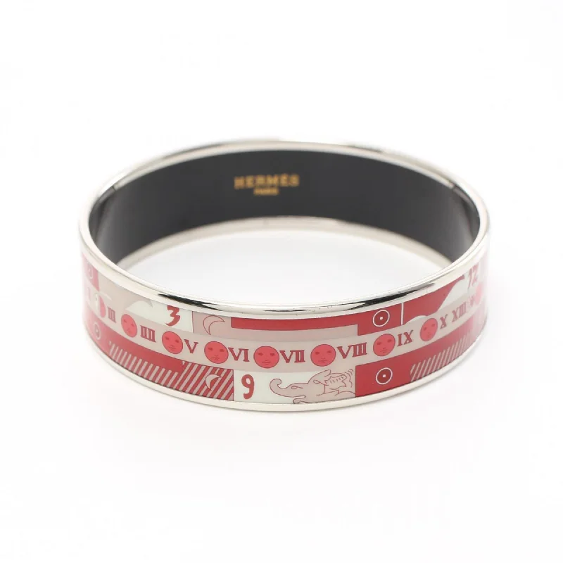 hand-crafted bangles -diamond heart necklaces for women -Hermes   Color Cloisonné/Enamel Stainless Steel Bangle (Pre-Owned)