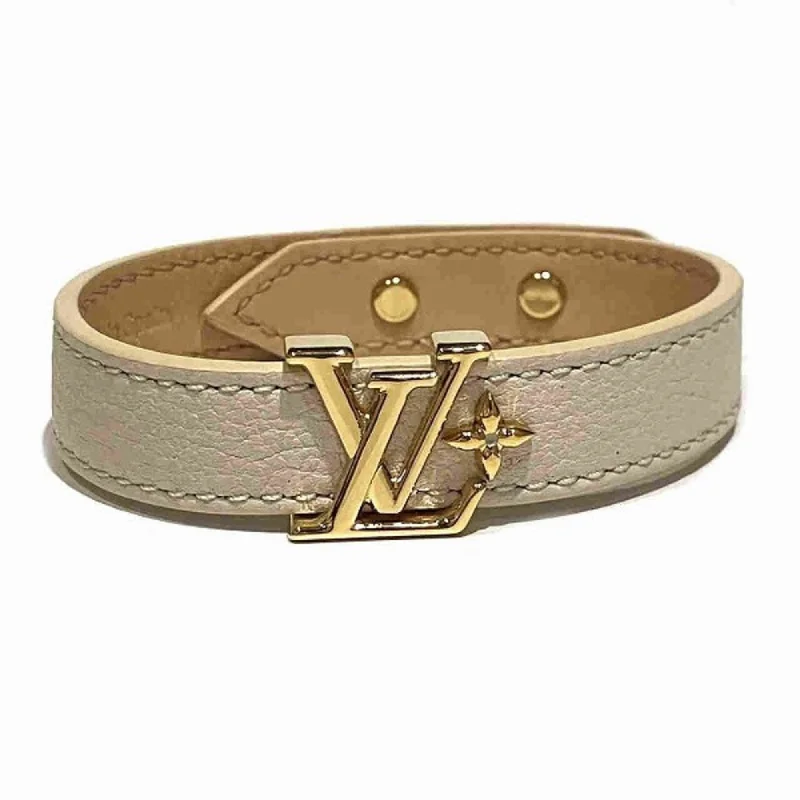 colorful gemstone bangles -beautiful gemstone necklaces for women -Louis Vuitton Monogram   Plating Leather Charm Bracelet (Pre-Owned)