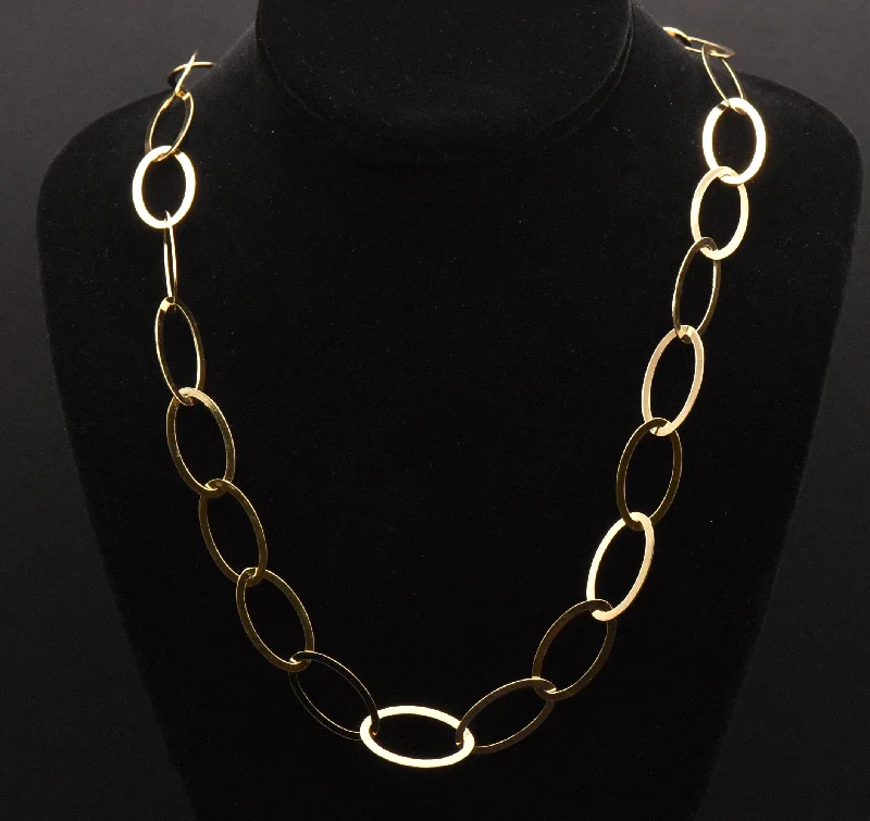 gold necklaces for women -gold necklaces for women -Vintage Gold Tone Sterling Silver Long Chain Necklace - 36.5"