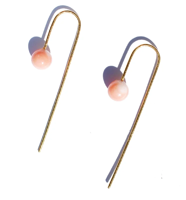 modern earrings for women -geometric necklaces for women -Rosy Bobbles Hook Earrings