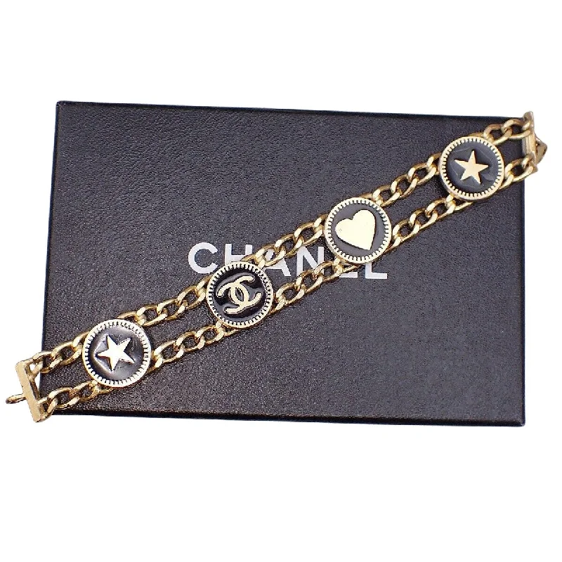 minimalist gold bangles -women’s crystal charm necklaces -Chanel Coco Mark   Plated Bracelet Jewelry (Pre-Owned)