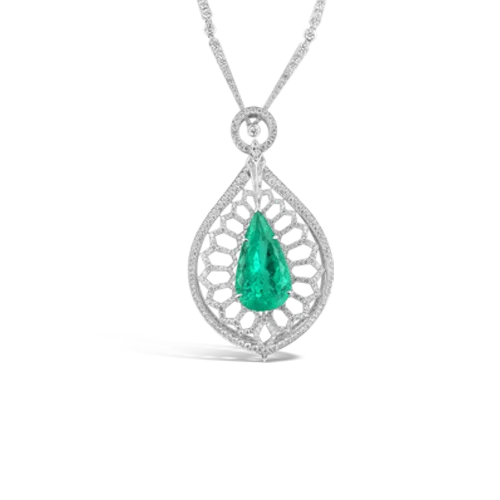 gemstone necklaces for women -gemstone necklaces for women -Paraiba & Diamond Pendant