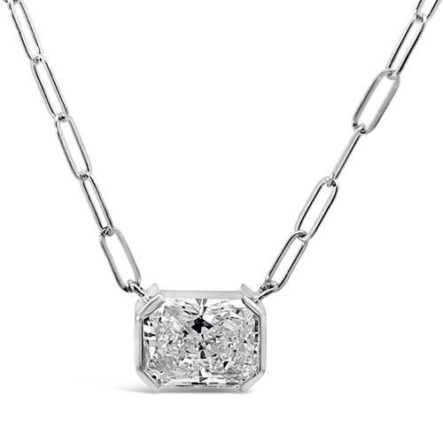 stylish chain necklaces for women -stylish chain necklaces for women -Radiant cut Diamond Solitaire Necklace