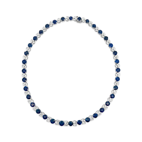 statement necklaces for women -statement necklaces for women -Sapphire & diamond Necklace