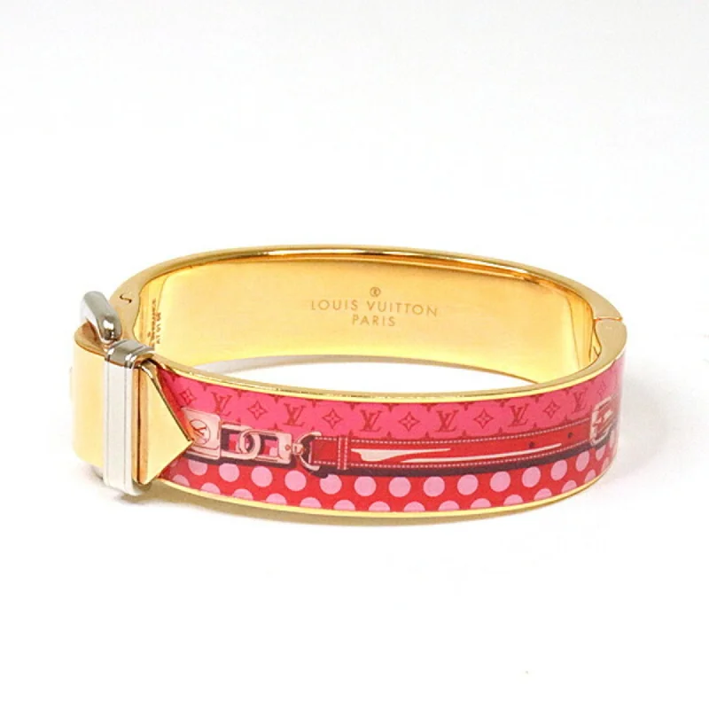 designer bracelets for women -elegant heart-shaped necklaces for women -Louis Vuitton Monogram pink Enamel Monogram Charm Bracelet (Pre-Owned)