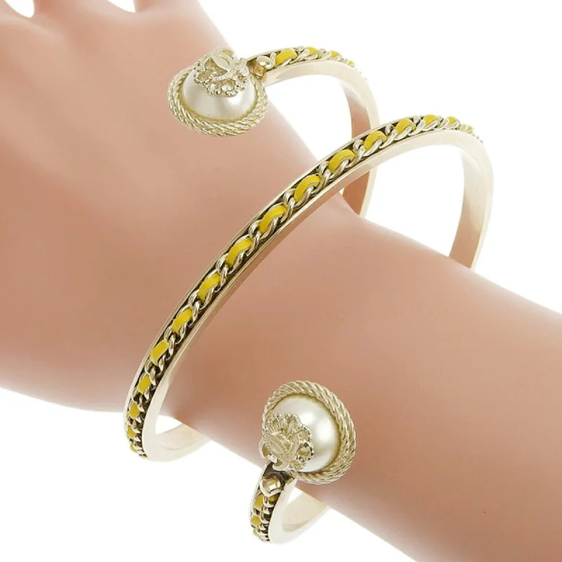 trendy bangles for women -gemstone necklaces for women -Chanel   yellow Bangle (Pre-Owned)