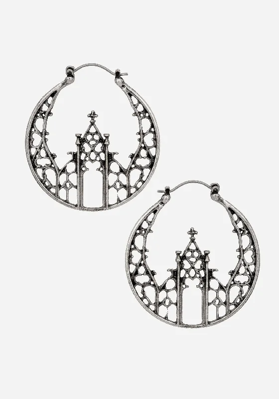 stud earrings for women -diamond necklaces for women -Cathedral Gothic Hoop Earrings