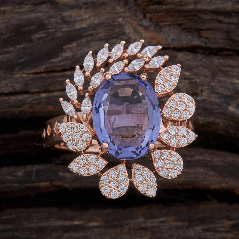 rose gold rings for women -bohemian necklaces for women -Zircon Finger Ring 155356