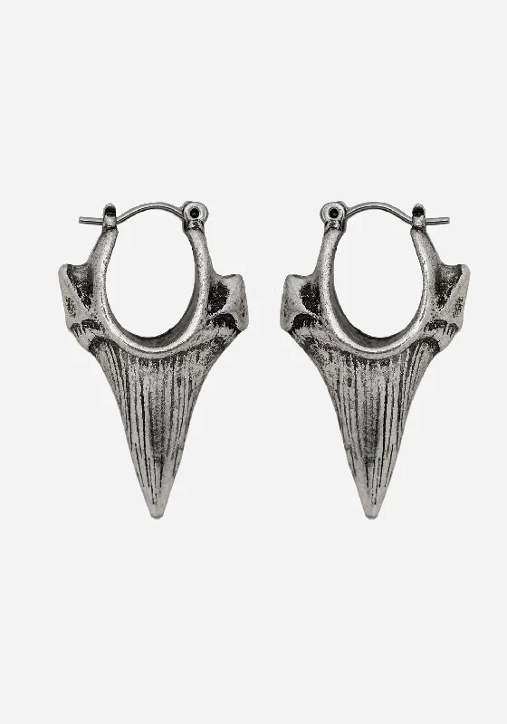 fashion earrings for women -long necklaces for women -Sharktooth Earrings