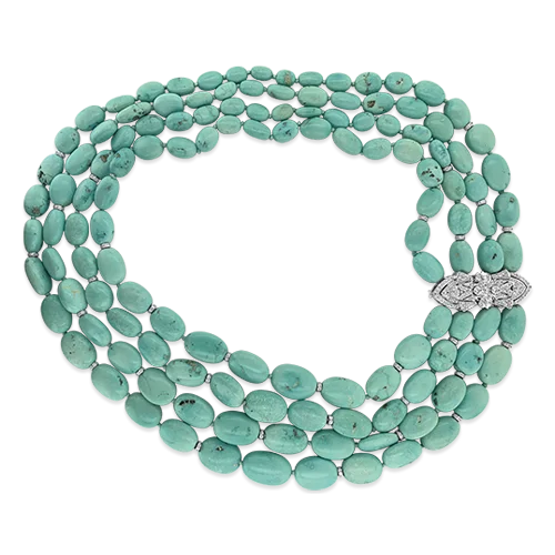 unique necklaces for women -unique necklaces for women -Turquoise & Diamond Necklace