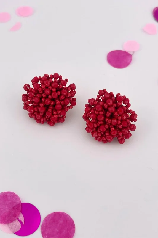 gold-plated earrings for women -birthday gift necklaces for women -Clip On Pom Earrings