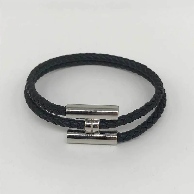 bracelet sets for women -vintage necklaces for women -Hermes   Swift Leather Charm Bracelet (Pre-Owned)