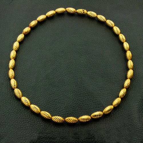 trendy gold necklaces for women -trendy gold necklaces for women -Yellow Gold Bead Estate Necklace