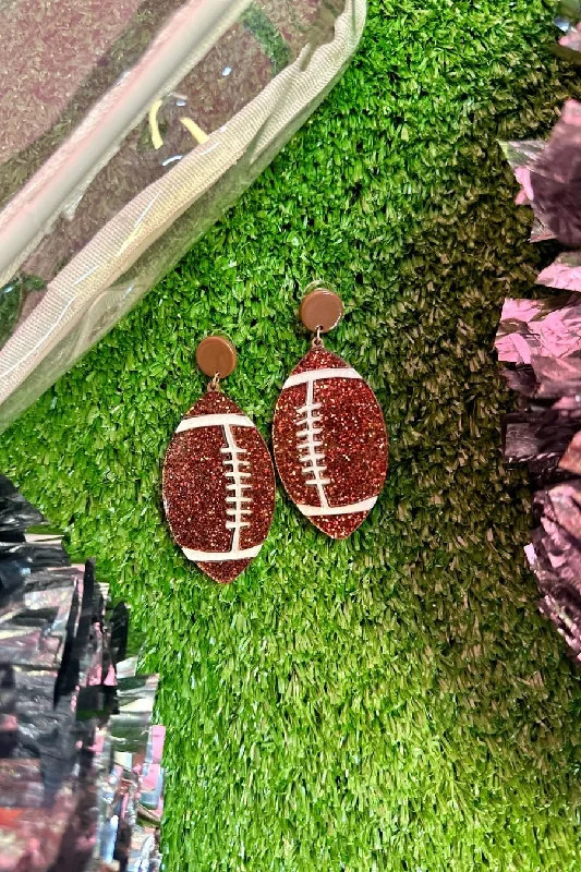 stud earrings for women -diamond necklaces for women -Game Day Football Acrylic Earrings