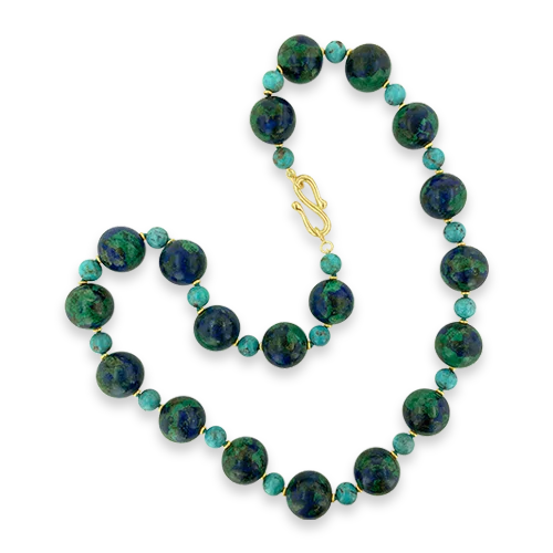 statement necklaces for women -statement necklaces for women -Malachite, Azurite & Turquoise Necklace