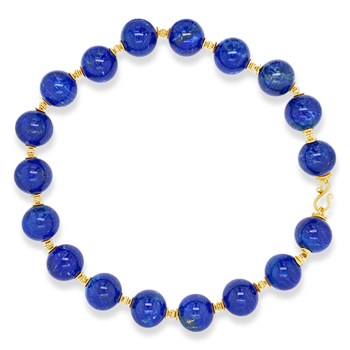 classic necklaces for women -classic necklaces for women -Lapis Bead Estate Necklace