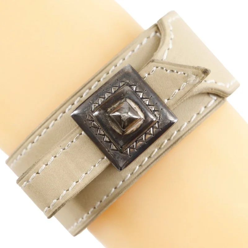 luxury silver bangles -handcrafted necklaces for women -Hermes  Leather Charm Bracelet (Pre-Owned)