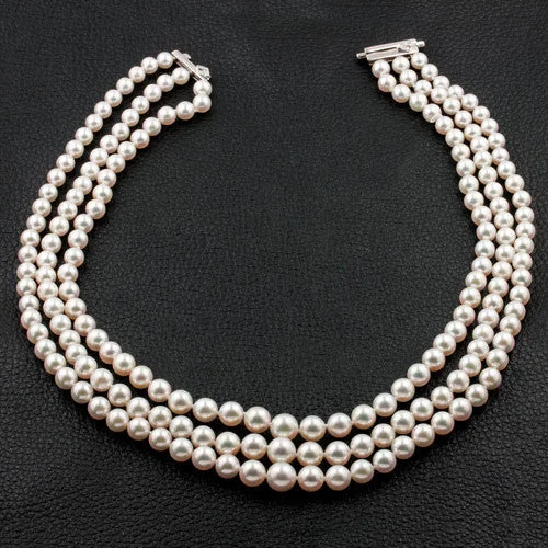 unique charm necklaces for women -unique charm necklaces for women -Triple Strand Pearl Necklace