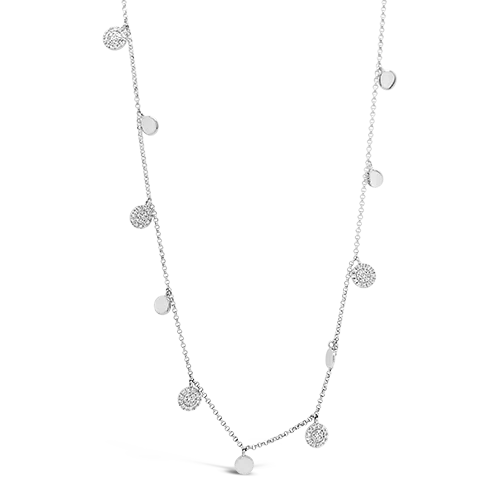 classic diamond necklaces for women -birthday gift necklaces for women -Diamond Disc Necklace