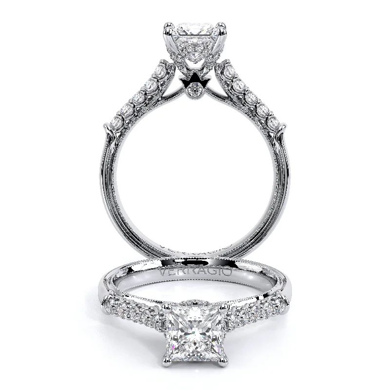 vintage inspired diamond engagement rings -delicate crystal necklaces for women -Renaissance-938P