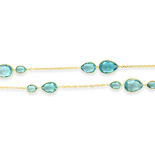 layered necklaces for women -layered necklaces for women -Blue Topaz Necklace