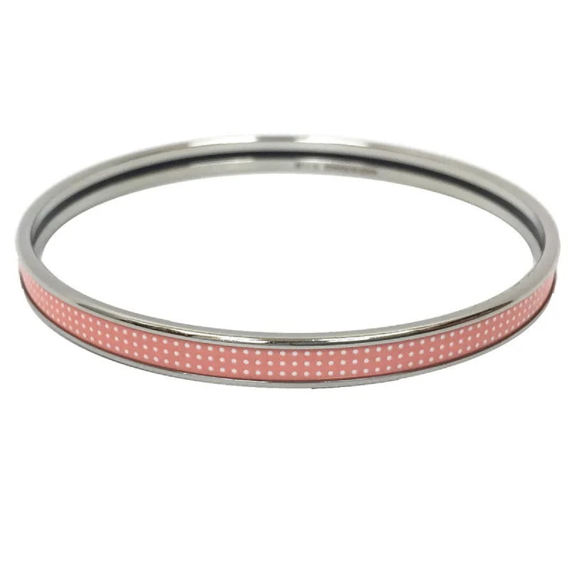 sterling silver bangles -luxury diamond necklaces for women -Hermes pink  Metal Bangle (Pre-Owned)