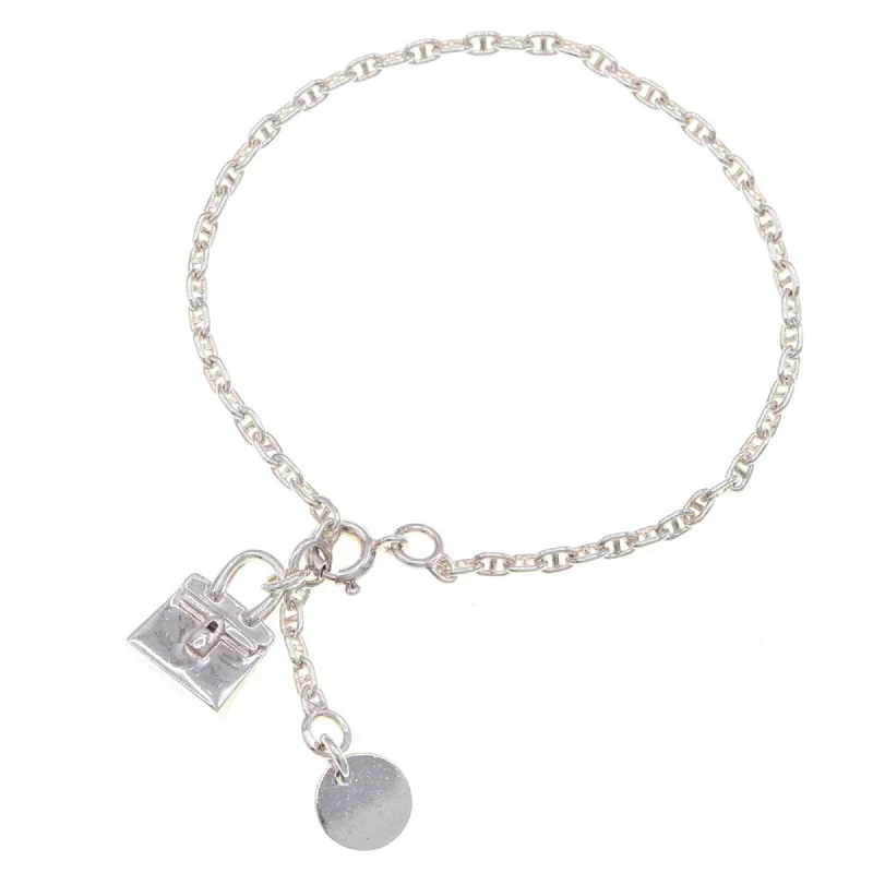 unique charm bracelets for women -personalized engraved necklaces for women -Hermes Sterling  925 Charm Bracelet (Pre-Owned)