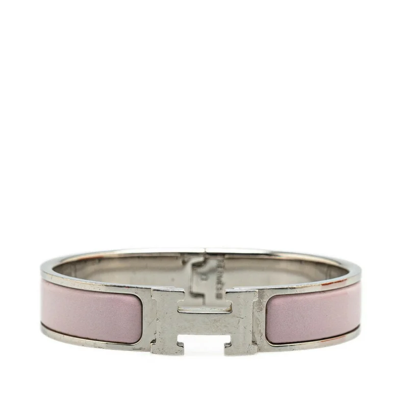 women’s bangle bracelets for parties -wedding day necklaces for women -Hermes pink  Metal Charm Bracelet (Pre-Owned)