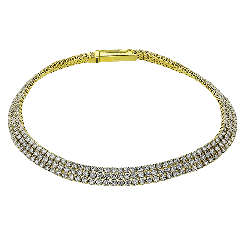 affordable bangle bracelets -men’s and women’s matching necklaces -Bracelet in 18k Gold with Diamonds