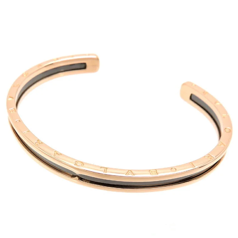 women’s statement bangles -large statement necklaces for women -Bvlgari B.Zero1 pink  (18K) Stainless Steel Bangle (Pre-Owned)