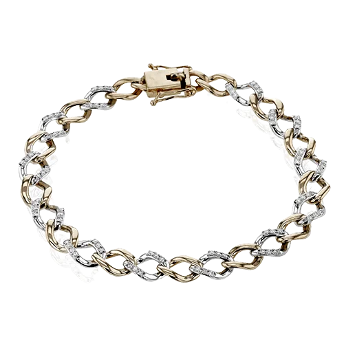 bridal bangles for women -custom name necklaces for women -Chain Link Bracelet in 18k Gold with Diamonds