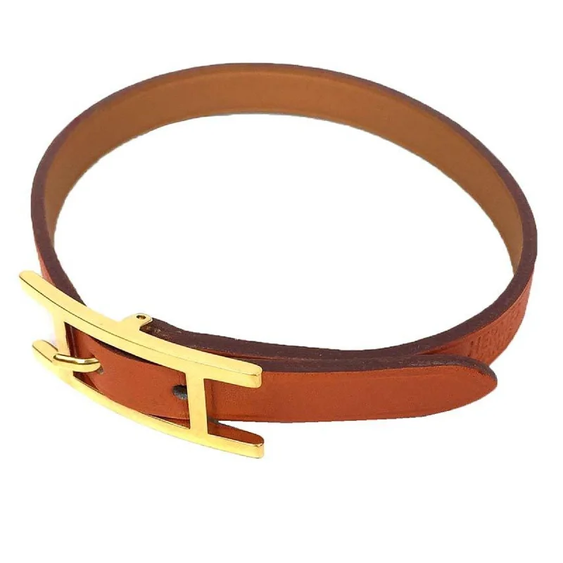 women’s statement bangles -large statement necklaces for women -Hermes  Leather Charm Bracelet (Pre-Owned)