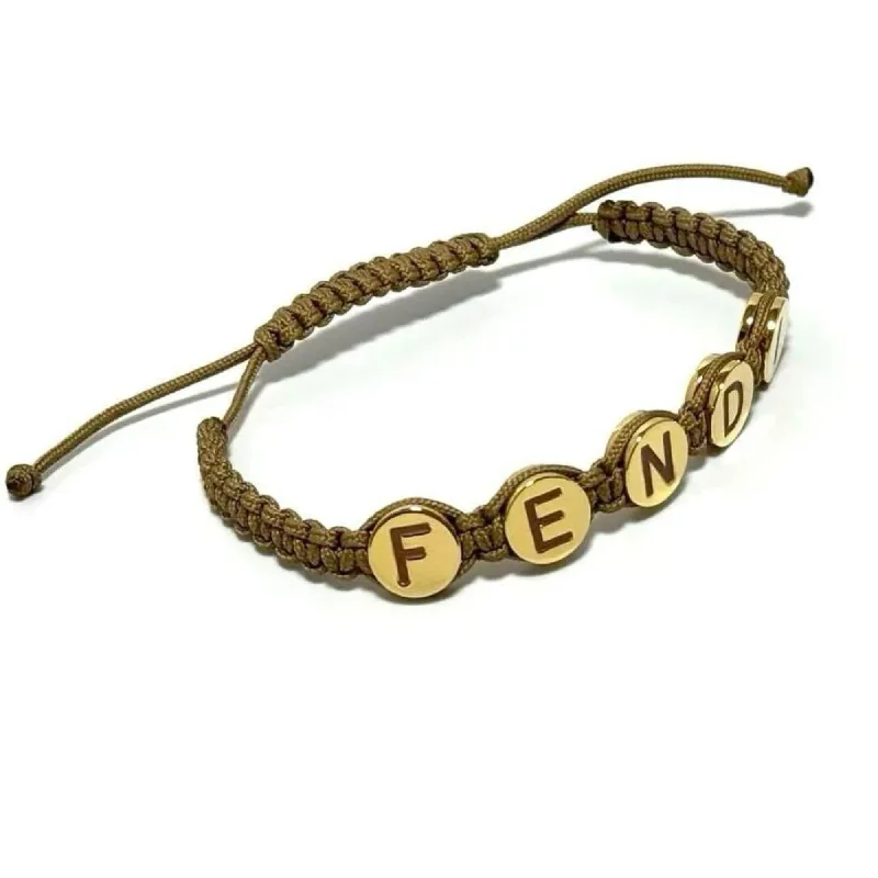 multi-colored bracelets for women -vintage gold necklaces for women -Fendi Metal Charm Bracelet (Pre-Owned)