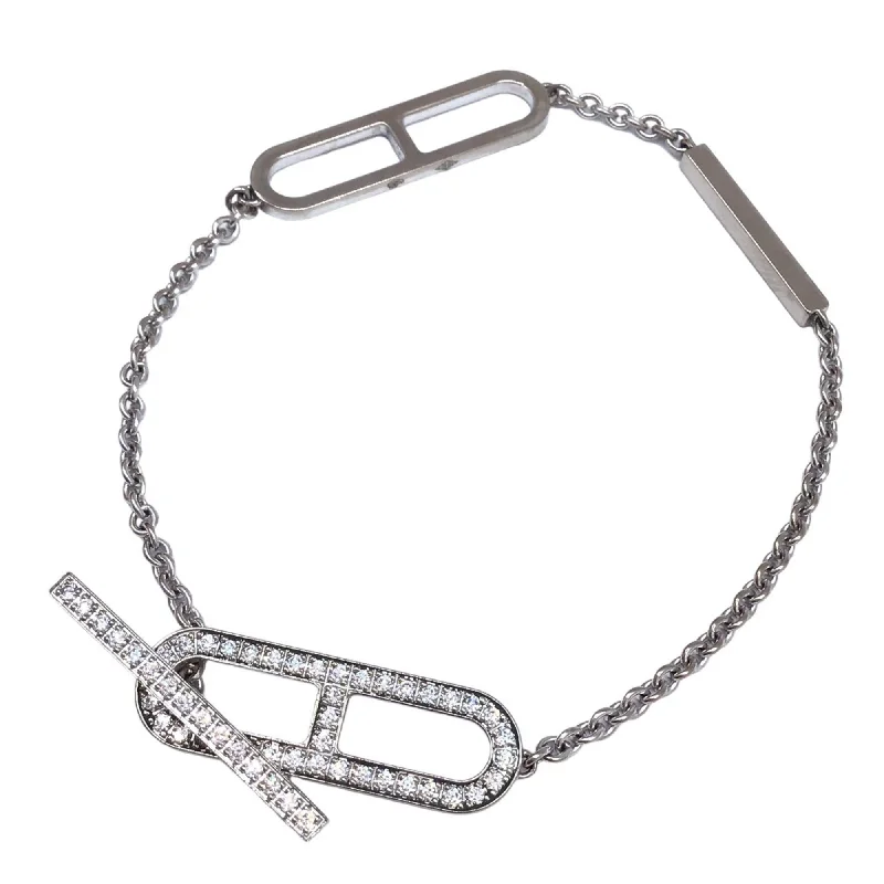 silver bangles for women -trendy necklaces for women -Hermes   (18K) Charm Bracelet (Pre-Owned)