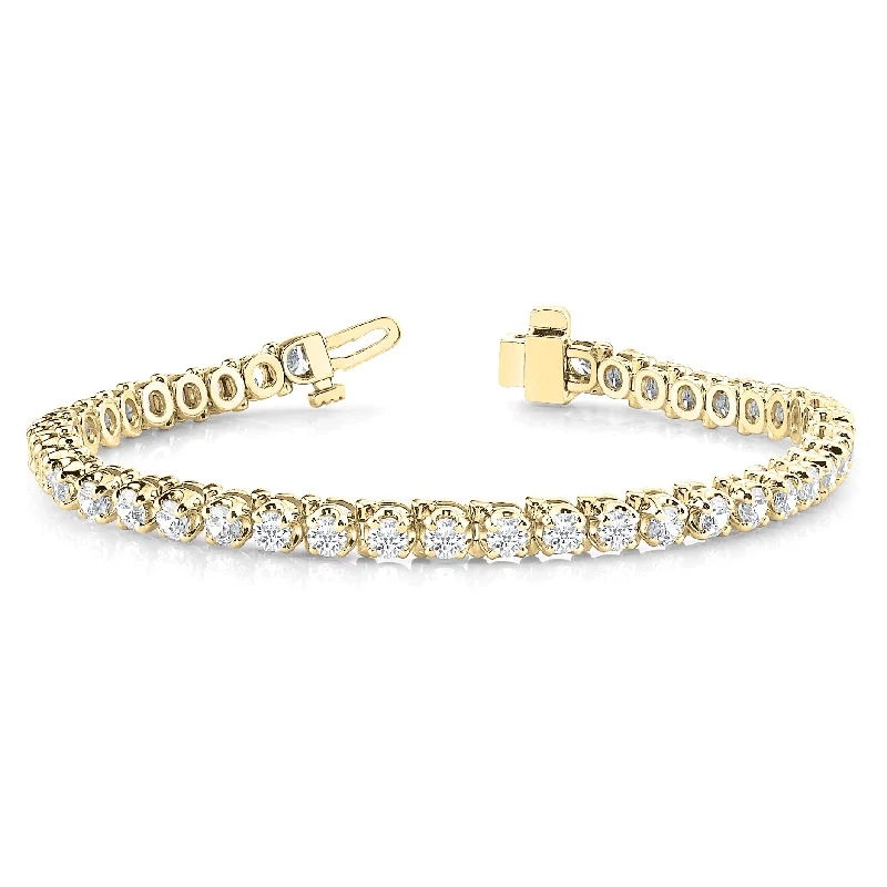 diamond bangle bracelets for women -creative design necklaces for women -5.00 ctw Round Diamond Tennis Bracelet Four Prong Set