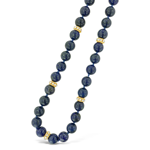 wedding necklaces for women -wedding necklaces for women -Lapis & Diamond Estate Necklace