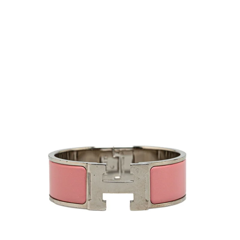 classic bangles for women -dainty necklaces for women -Hermes pink  Metal Bangle (Pre-Owned)