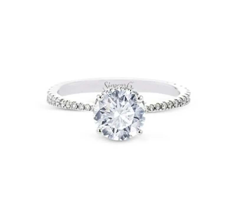 platinum engagement rings for women -trendy necklaces for women -Simon G. Diamond Setting