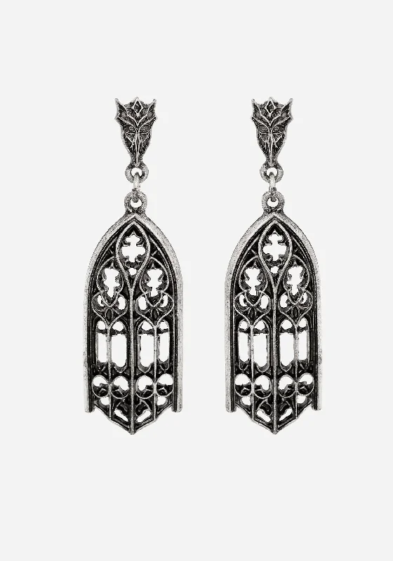 hoop earrings for women -trendy necklaces for women -Cathedral Gothic Drop Earrings